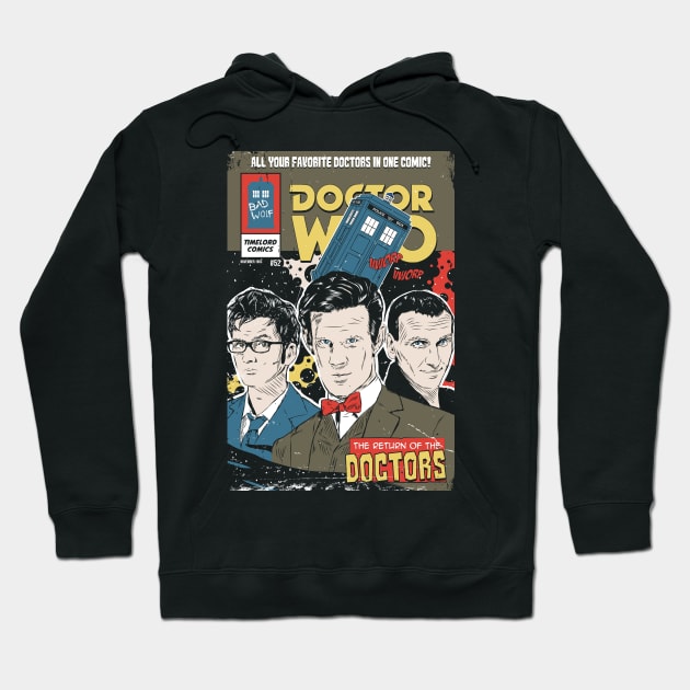 Doctor Who Comic Hoodie by BrayInk